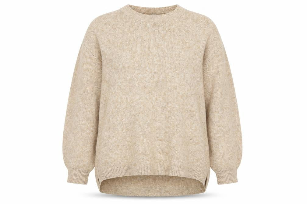 Stradivarius Women's Beige Pullover Jumper Size L