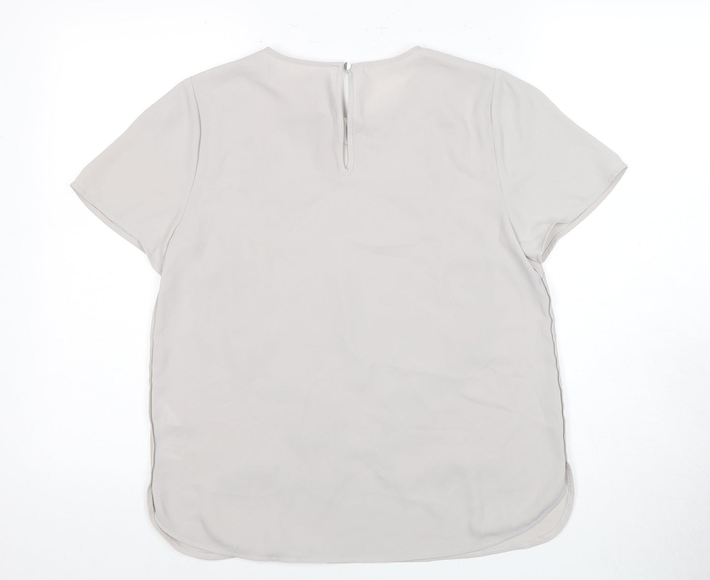 Oasis Women’s Grey Embroidered Top Size 10