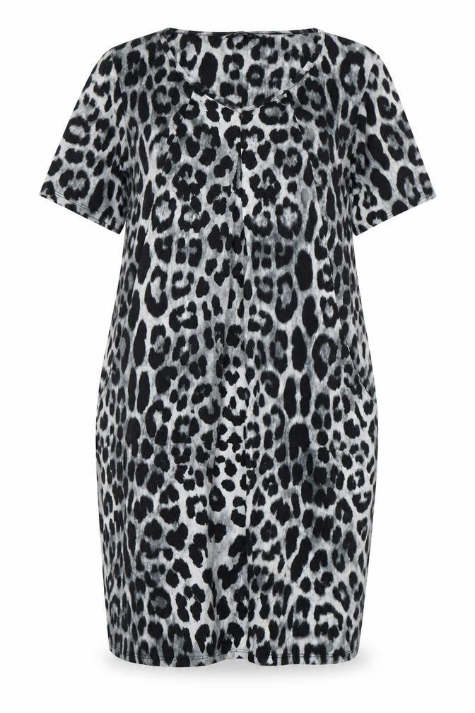 Roman Women's Animal Print Short Sleeve Dress, Size 12