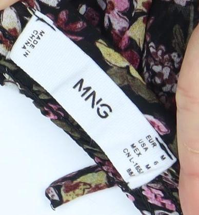 Mango Women's Multicoloured 3/4 Sleeve Floral Top
