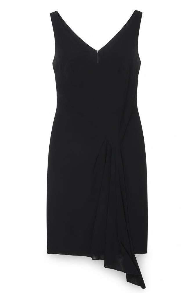 David Meister Women's Black Asymmetric Dress Size 4