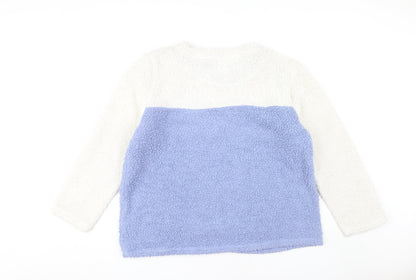 Preloved Disney Women's Ivory & Blue Lilo & Stitch Sweatshirt XL - Back