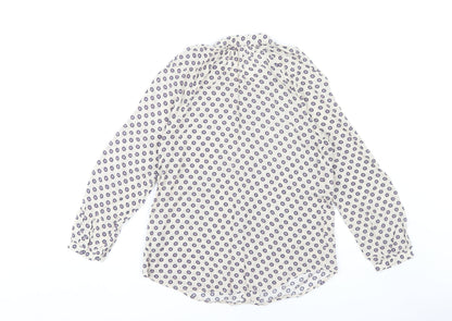 Boden Women's Beige Polka Dot Blouse - Size 8