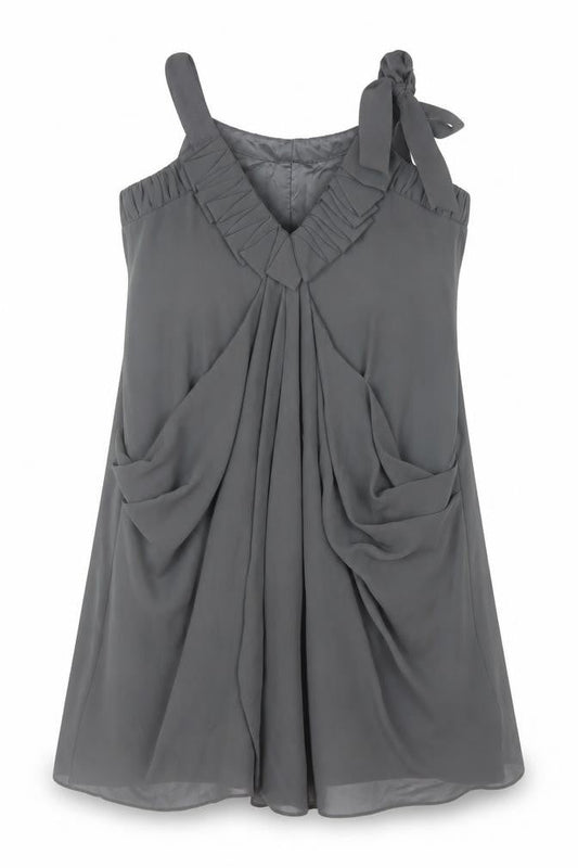 Next Women's Grey Dress Size 8 Polyester Sleeveless