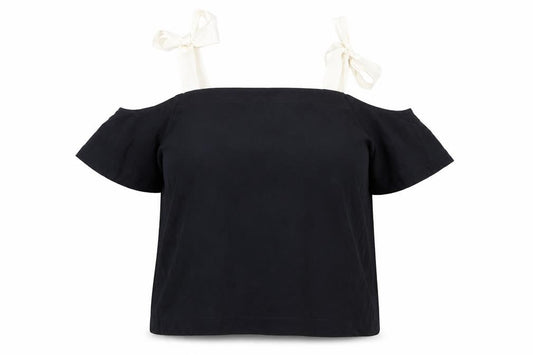 Mint Velvet Women’s Black Off-Shoulder Blouse Size 16