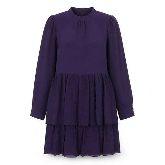 Warehouse Women's Purple Long Sleeve Dress UK Size 12