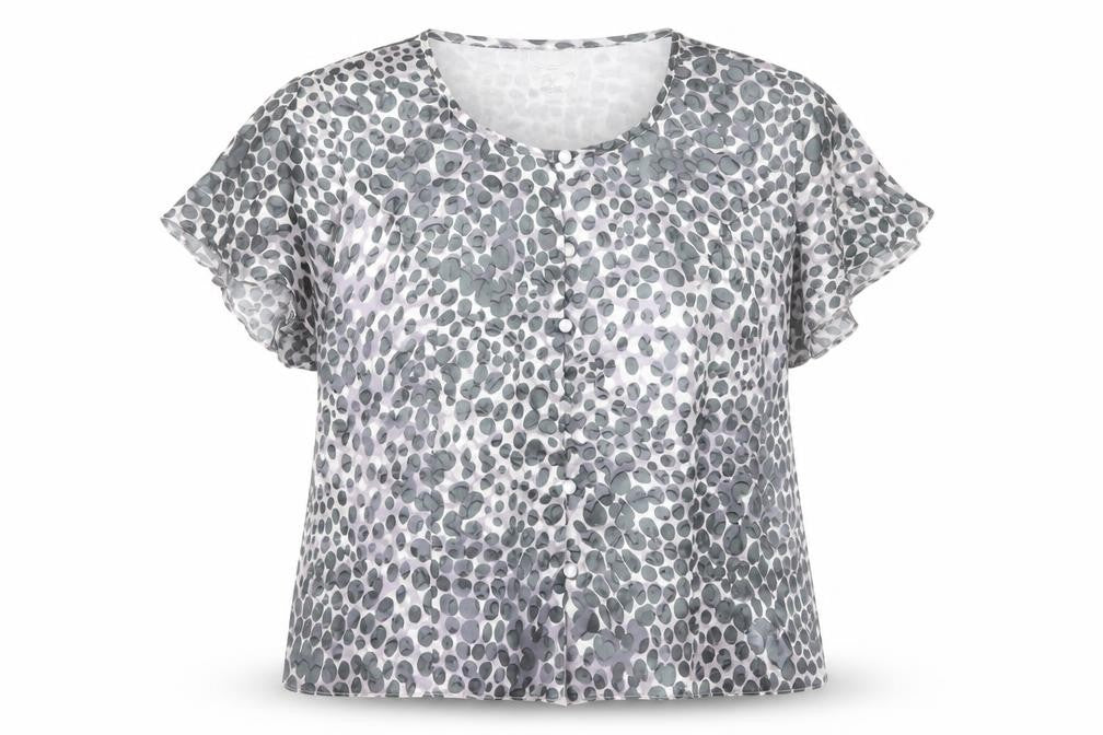 Eastex Women's Grey Geometric Blouse Size 22