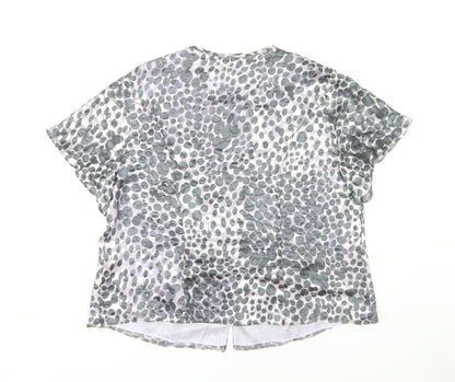 Eastex Women's Grey Geometric Blouse Size 22