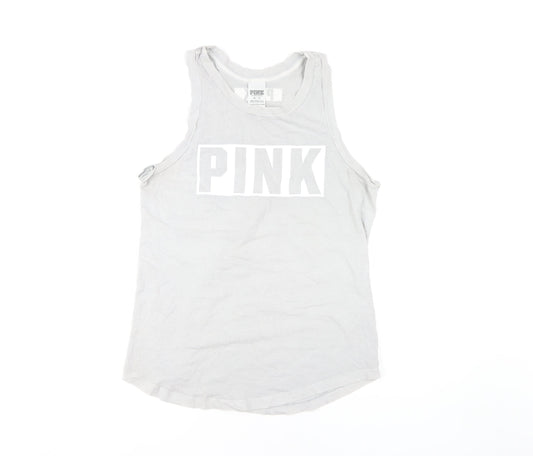 Victoria's Secret PINK Women's XS White Cotton Tank