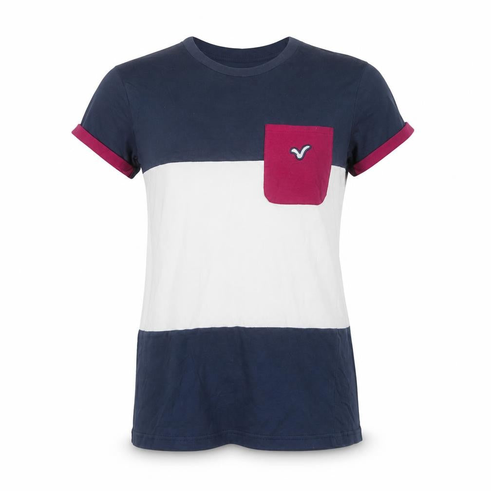 Voi Womens Multicoloured Colourblock T-Shirt Size 16