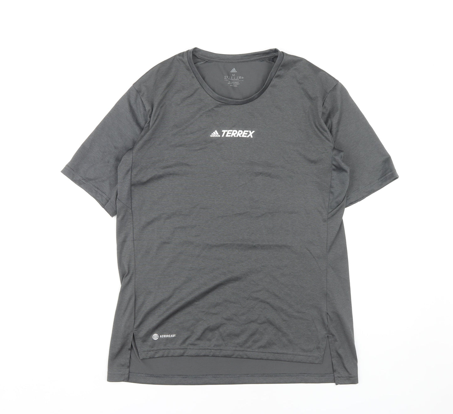 Adidas Women's Grey M Activewear T-Shirt for Gym