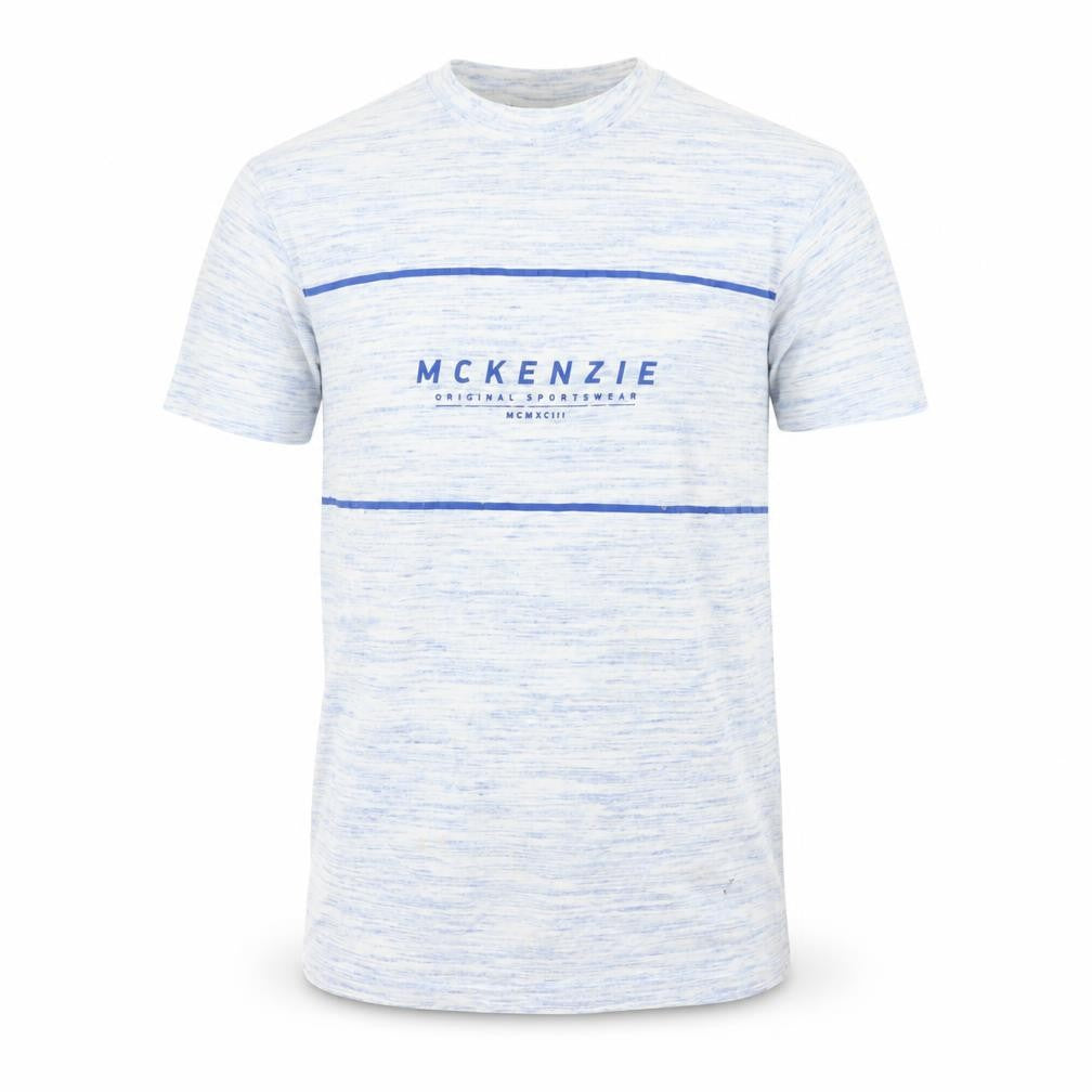 McKenzie Mens Blue Striped Crew Neck T-Shirt XS Casual