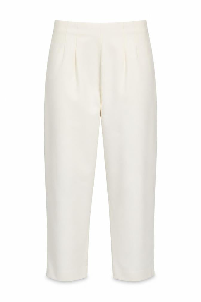 Stradivarius Women's Ivory Straight Trousers, Size 32