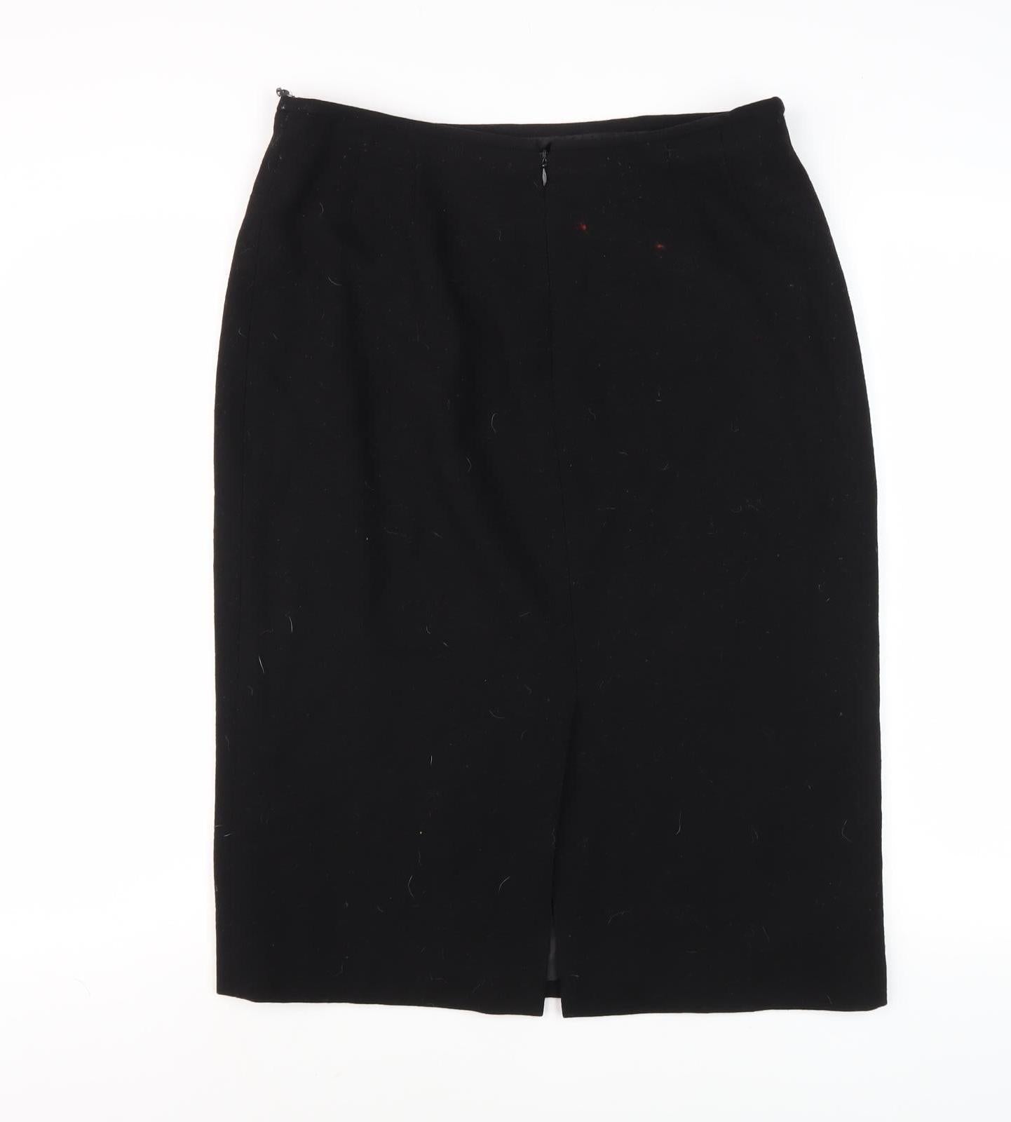 Kasper Women's Black Wool Pencil Skirt, Size 14, Business