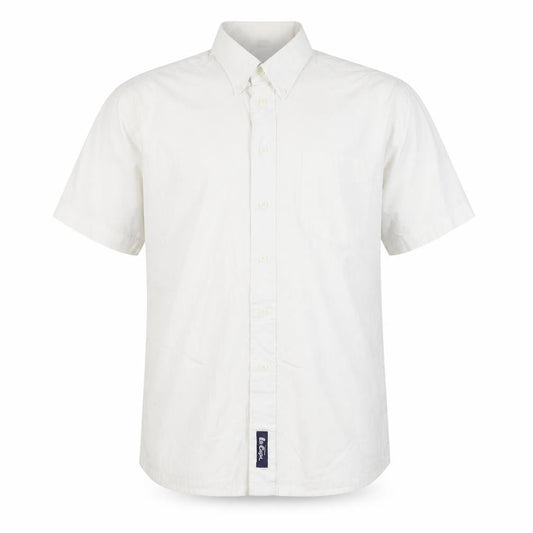 Lee Cooper Men's Ivory Cotton Button-Up Shirt M