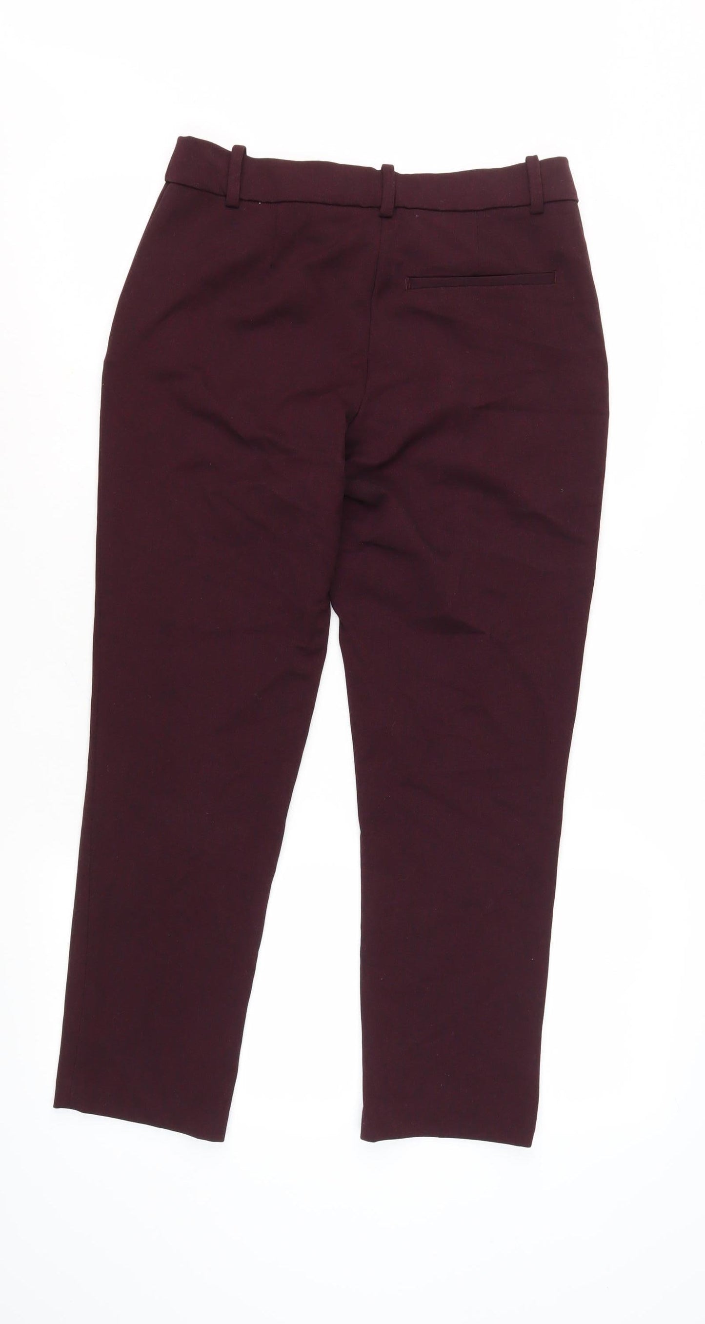 H&M Women's Red Ankle Trousers - Size 10, Stylish & Versatile