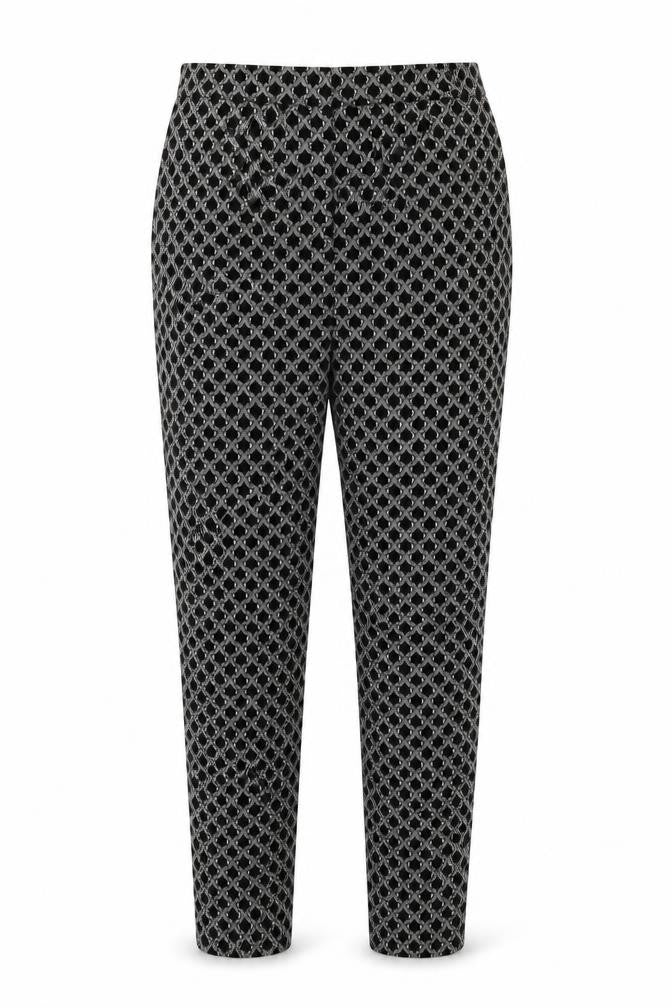 Women's Black Geometric Trousers Size 10