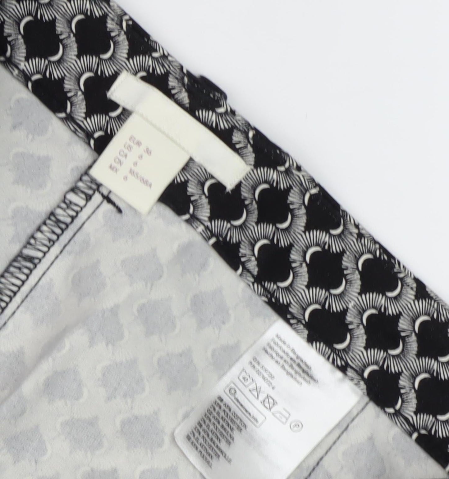 Women's Black Geometric Trousers Size 10