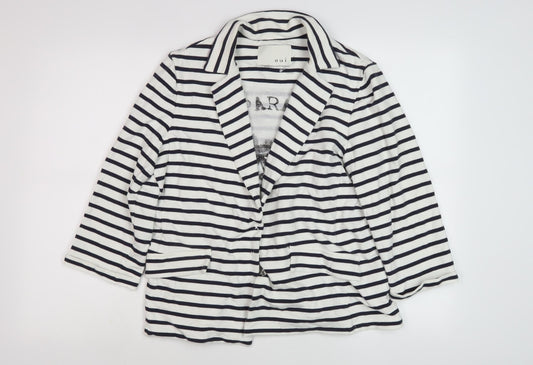 Oui Women's Striped Blazer, Size 12, Multicoloured