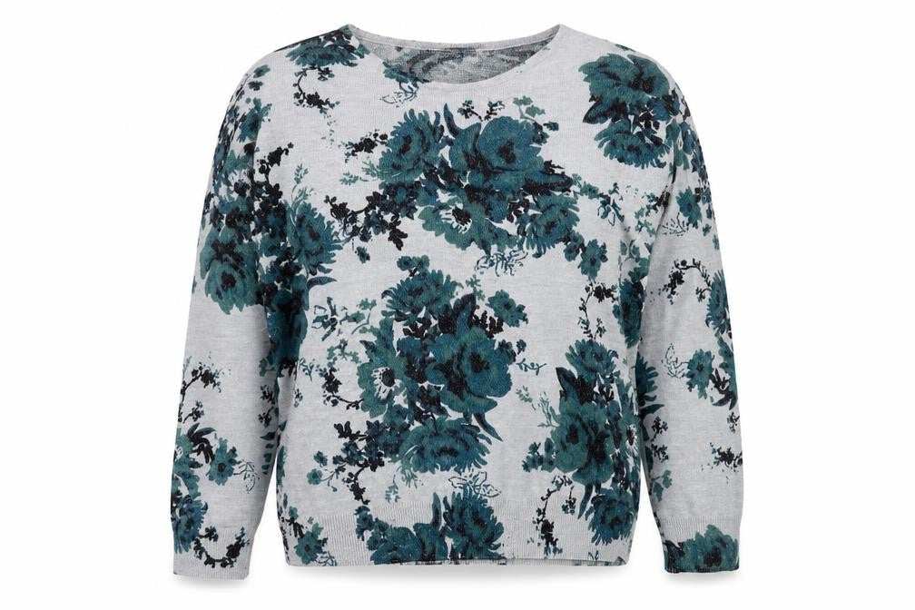 ISLE Women's Floral Multicoloured Jumper, Size L