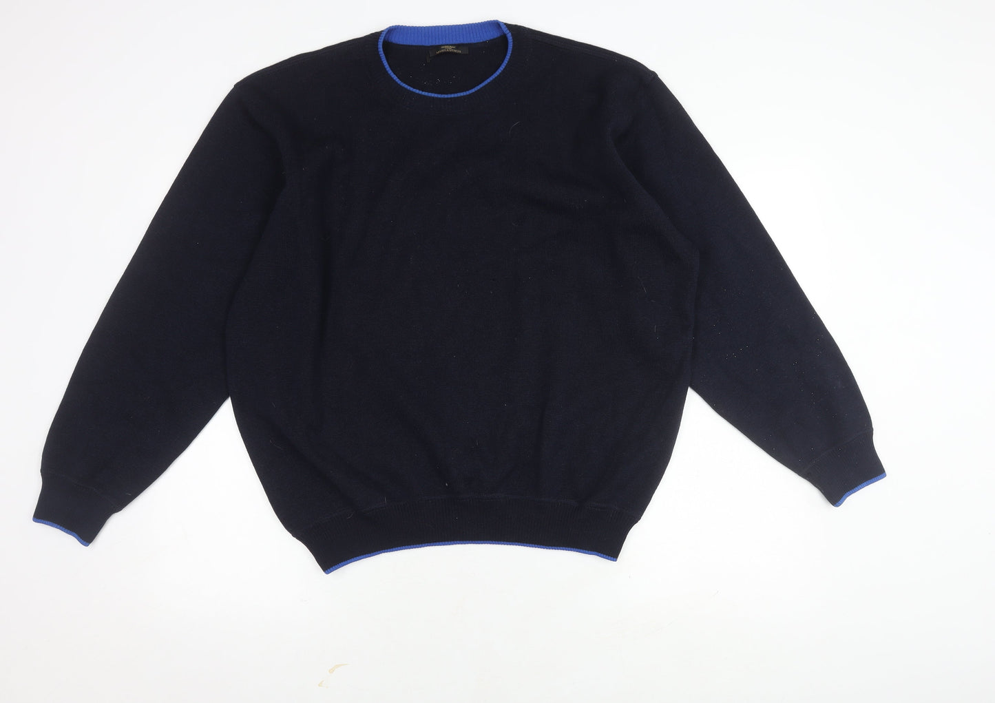 Marks & Spencer Men's Black Wool Pullover L