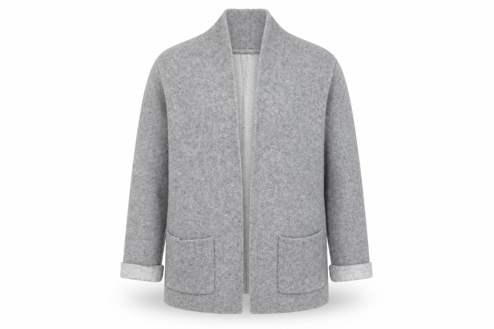 Benedetta B Women's Grey Cardigan Size S Merino Wool Blend