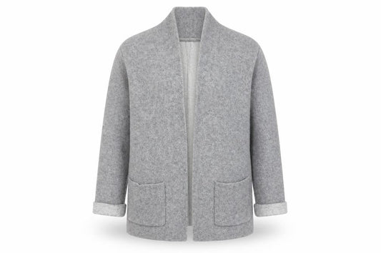 Benedetta B Women's Grey Cardigan Size S Merino Wool Blend