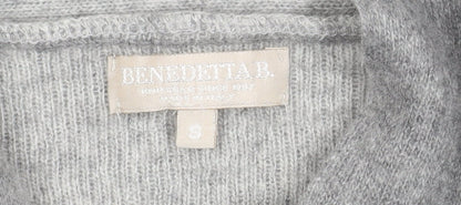Benedetta B Women's Grey Cardigan Size S Merino Wool Blend
