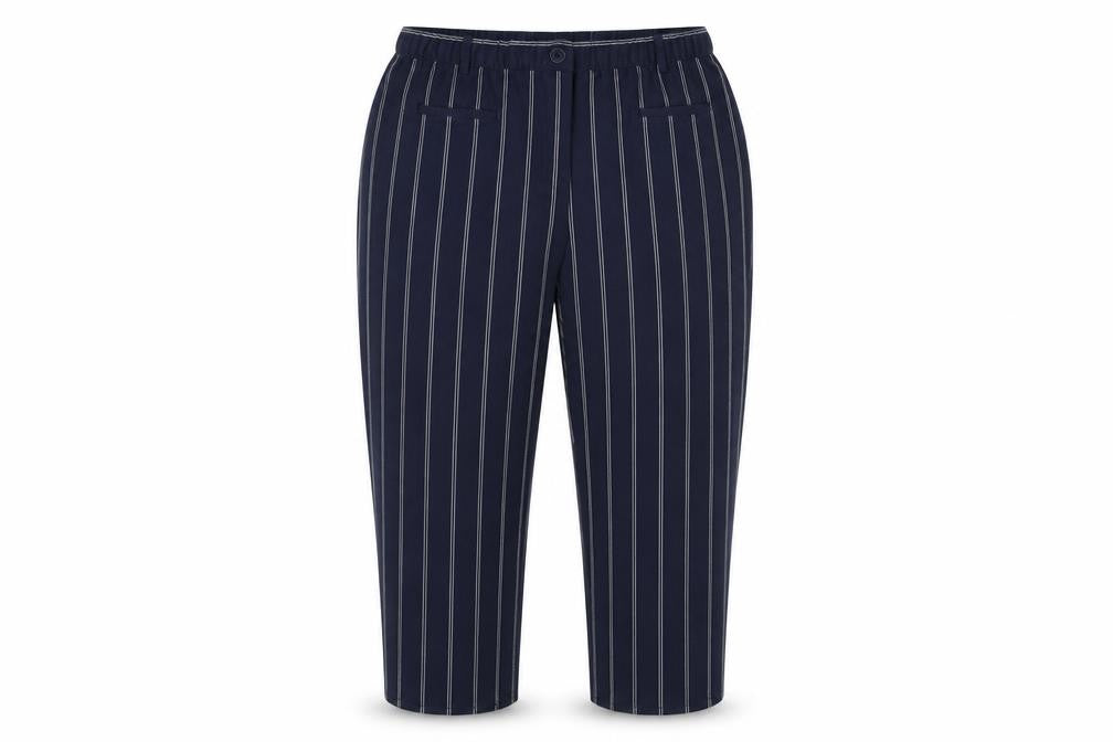 Damart Women's Blue Striped Trousers Size 18