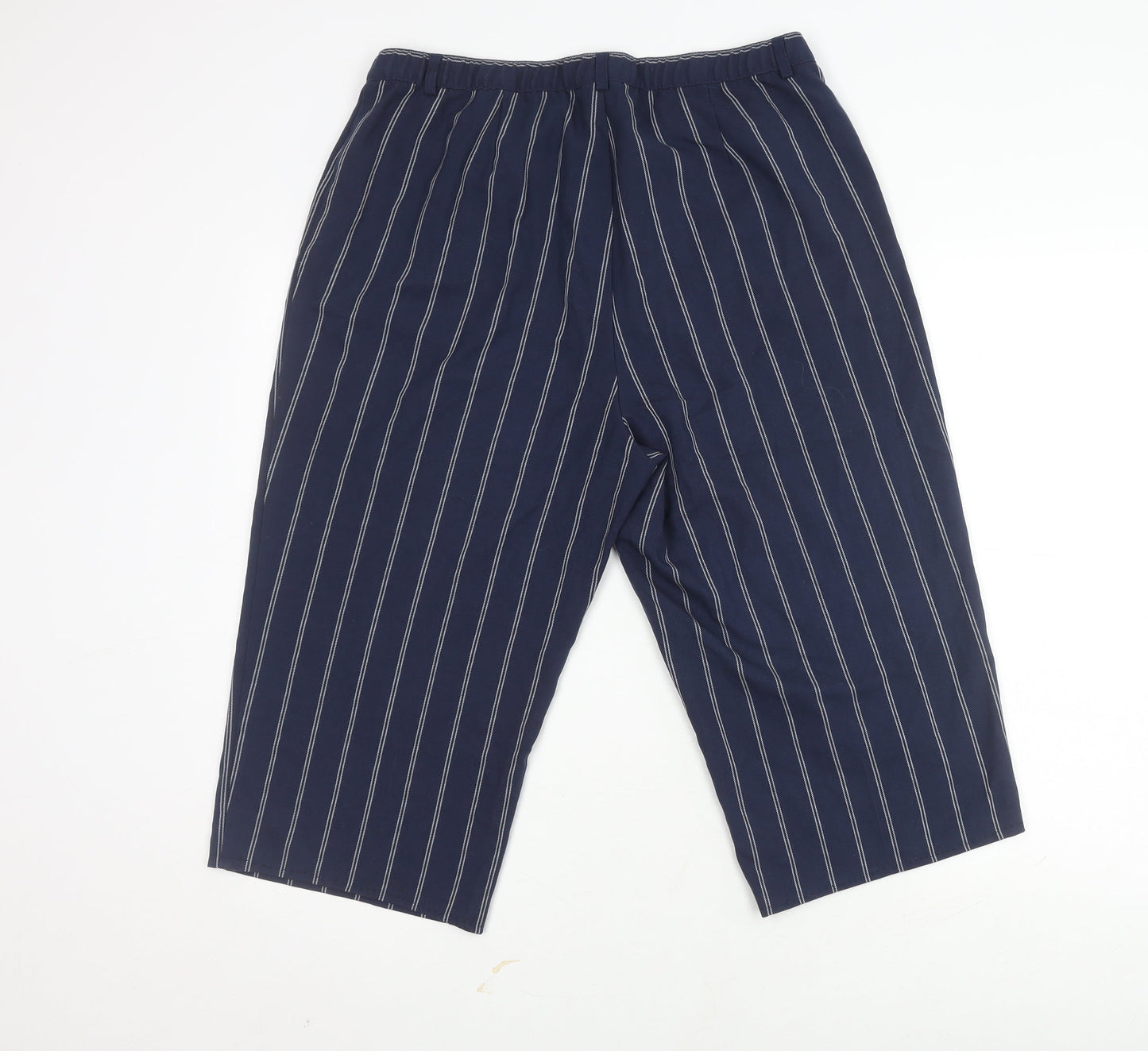 Damart Women's Blue Striped Trousers Size 18