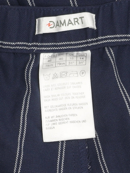 Damart Women's Blue Striped Trousers Size 18