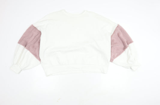 Zara Women's Ivory Pullover Jumper S Size
