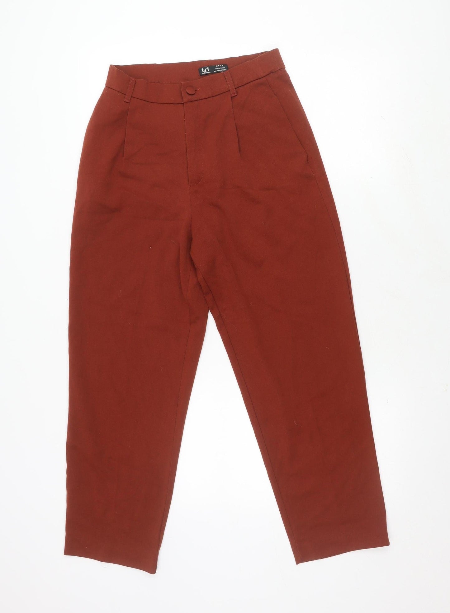 Zara Women’s Red Straight Leg Trousers - Size S