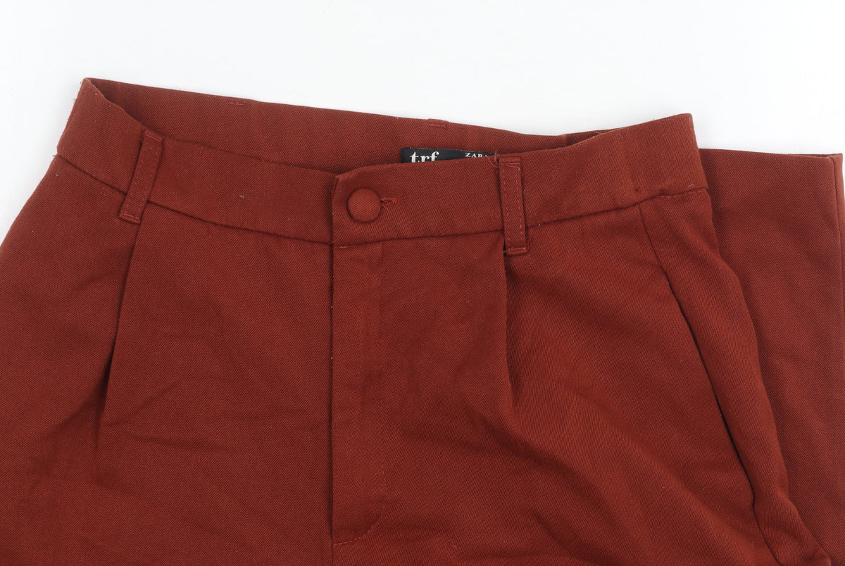 Zara Women’s Red Straight Leg Trousers - Size S