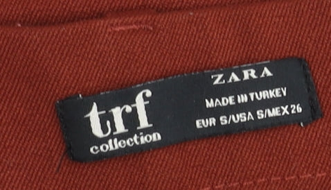 Zara Women’s Red Straight Leg Trousers - Size S