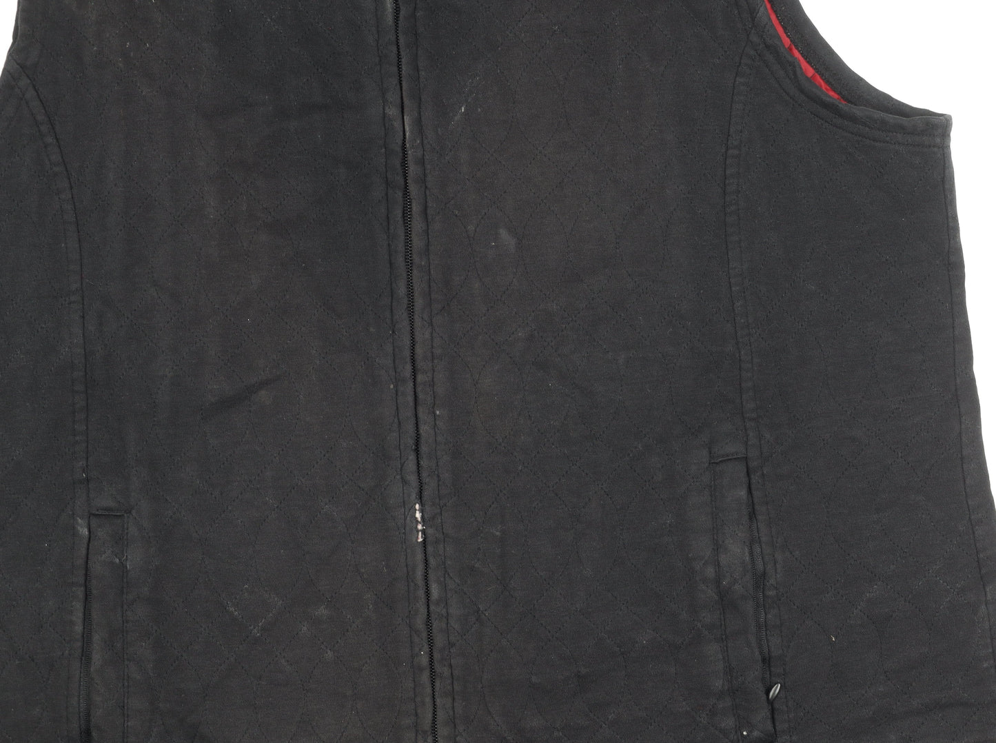 Dash Women's Black Waistcoat Size 16 Casual Zip Lined