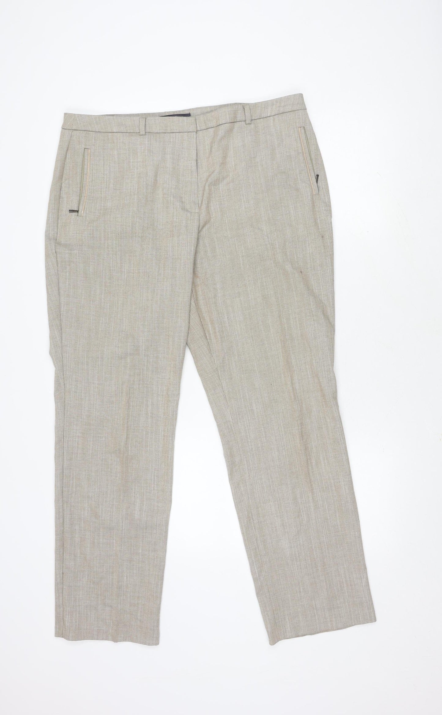 Marks and Spencer Women's Beige Slim Trousers Size 16