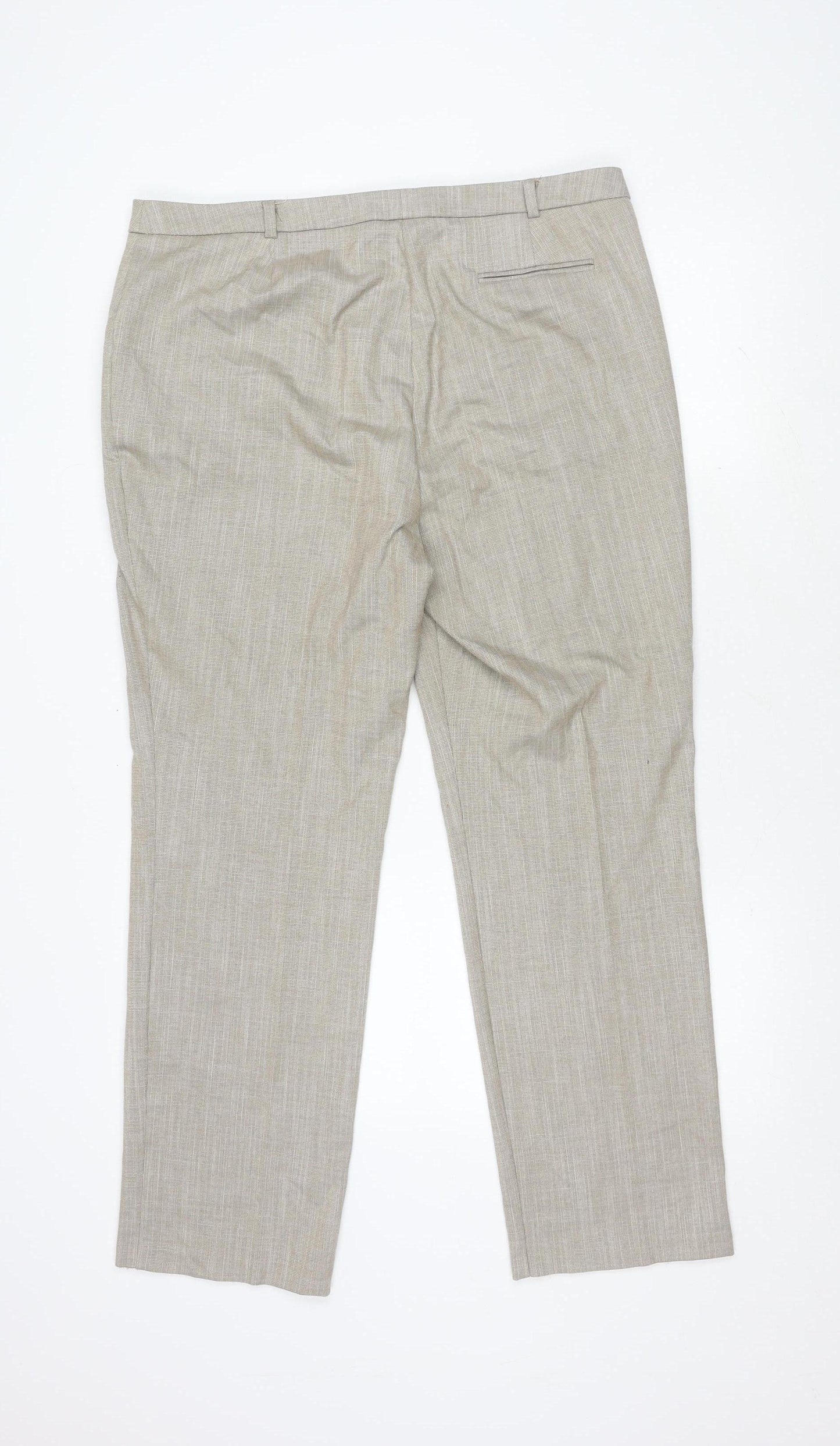 Marks and Spencer Women's Beige Slim Trousers Size 16