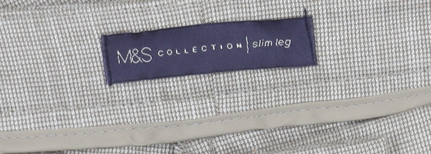 Marks and Spencer Women's Beige Slim Trousers Size 16