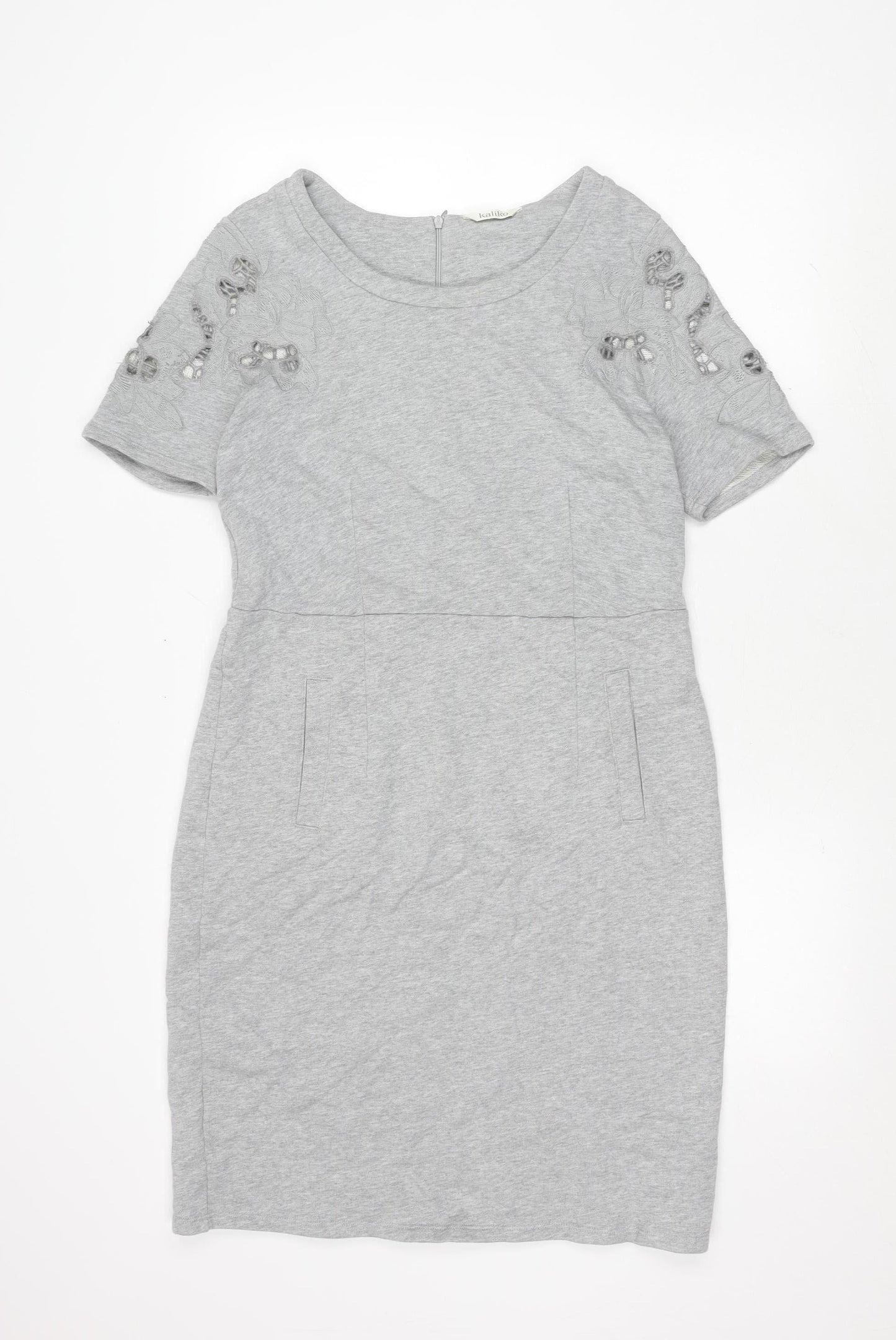 Kaliko Women’s Grey Dress Size 12 Short Sleeve