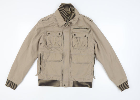 Burton Men's Beige Military Jacket M Casual