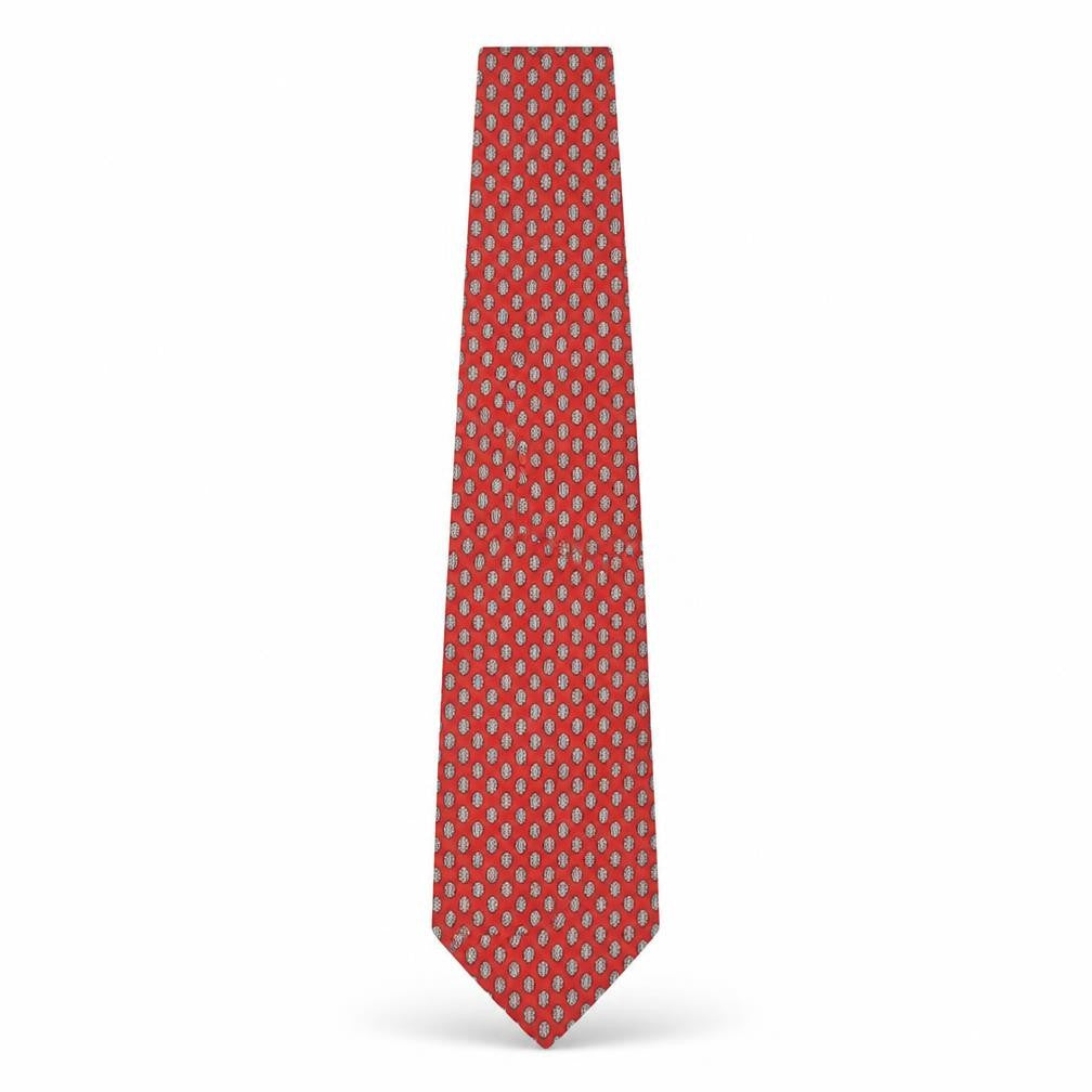 Angelo Rossi Men's Red Silk Paisley Tie