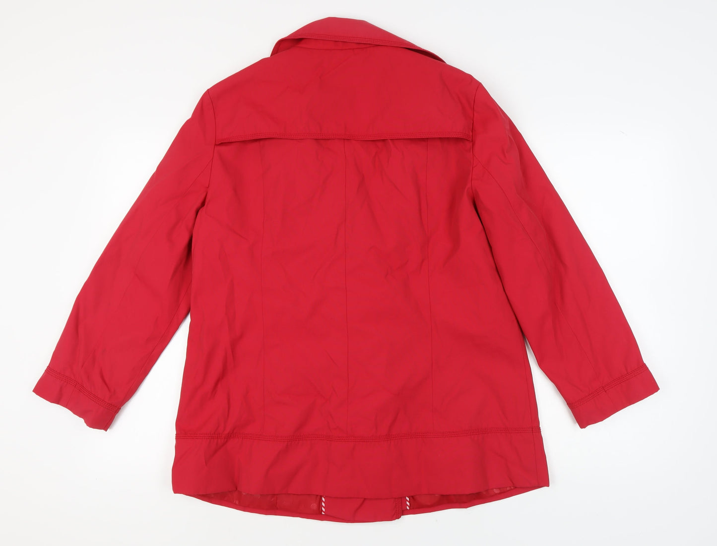 Debenhams Women's Red Pea Coat Size 16 Double Breasted