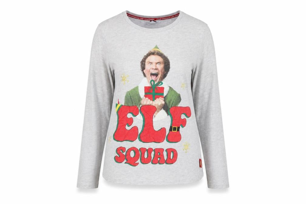 George Unisex Grey Christmas Elf Pyjama Top Size 8-10