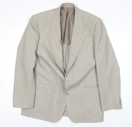 Gurteen Men's Beige Blazer 42R Notch Lapel