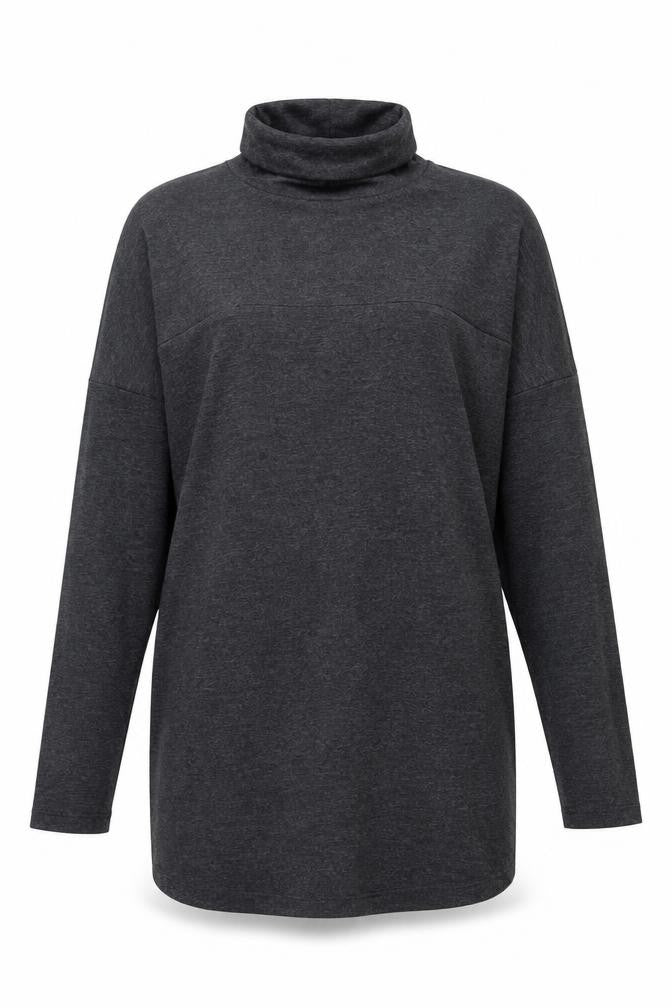MNG Women's Grey Roll Neck Long Sleeve Jumper