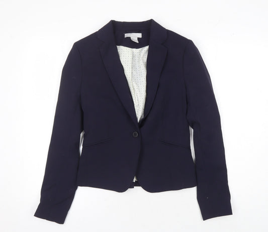 H&M Women's Blue Blazer, Size 8, Regular Fit