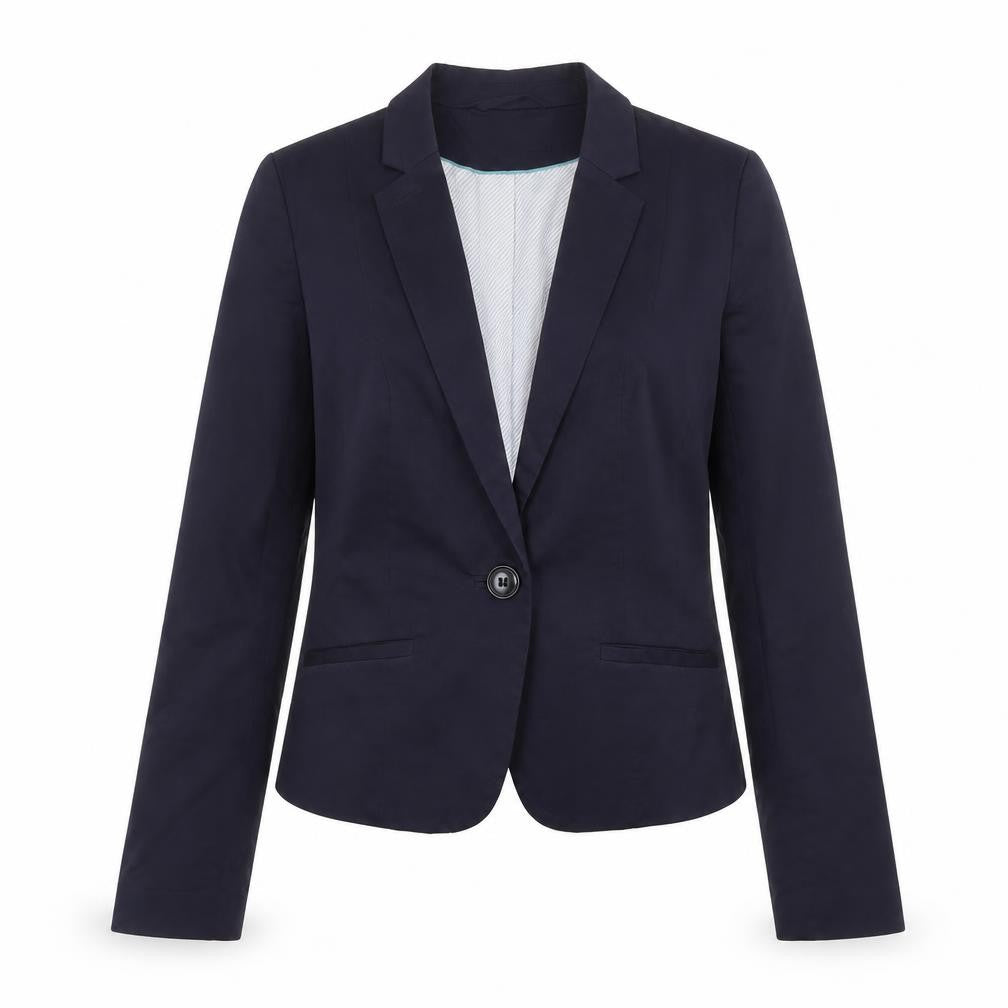 H&M Women's Blue Blazer, Size 6, Notch Collar, Business
