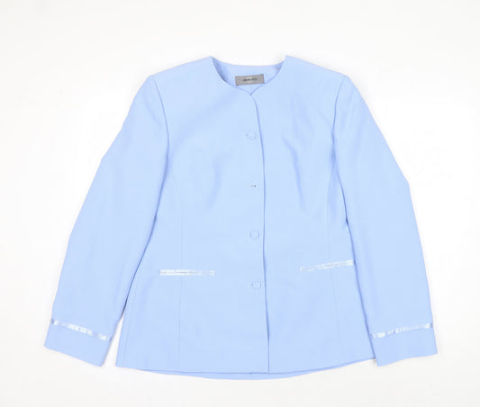 Amaranto Women's Blue Size 14 Suit Jacket