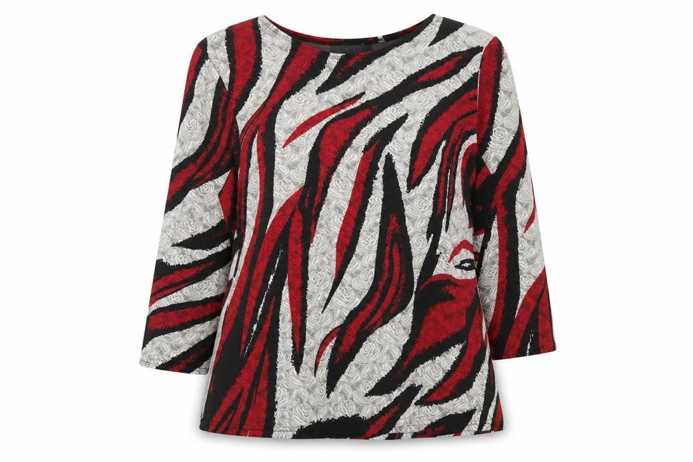 Saloos Women's Multicoloured Animal Print Top Size 12